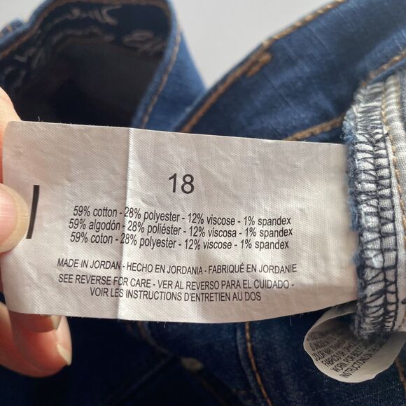 Gloria Vanderbilt Capri Jeans Womens Plus Size 18 Amanda Blue Stretch Straight - Picture 8 of 8